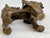Vintage Bronze Foo Dogs on Wooden Stand - 3 Piece Set For Sale - Image 14 of 16