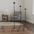 Rustic Hand Forged Iron Candelabra Set of 3 (93-113cm) Antique Copper Finish Slender Stem with High Arched Base For Sale - Image 3 of 6