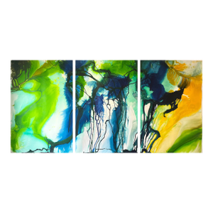 Contemporary Abstract Painting on Paper Bois De Boulogne 1 by Martin Reyna