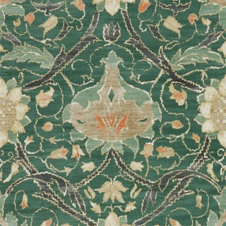 Morris & Co Montreal Wallpaper in Forest/Teal - a Sample For Sale