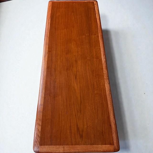 Lane Furniture 1960s Refinished Lane “Perception” Mid-Century Modern Coffee Table With Woven Drawer For Sale - Image 4 of 12