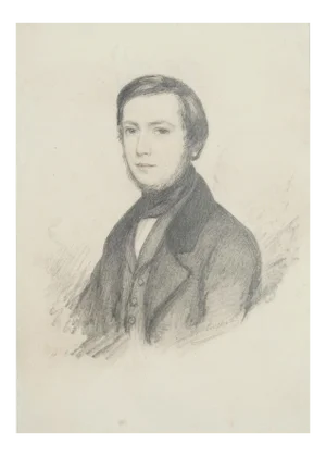 Portrait - Original Pencil Drawing - Late 19th Century Late 19th Century