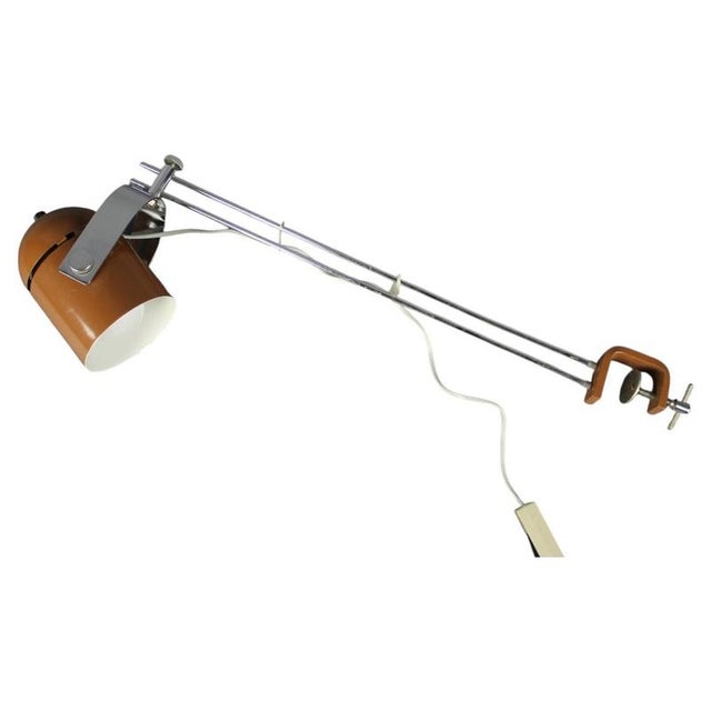 Mid-Century Adjustable Clamp Lamp attributed to Stanislav Indra, Former Czechoslovakia, 1970s For Sale - Image 10 of 10