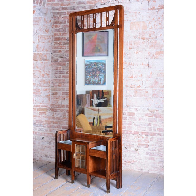 Art Deco Dressing Mirror in Palisander attributed to J.F.M. Hoffmann, Czech, 1910s For Sale - Image 9 of 16