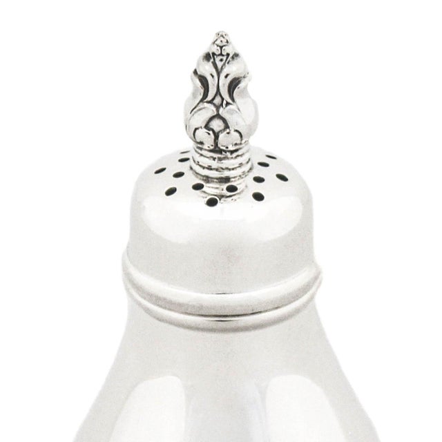 International Silver 1940 International Silver Royal Danish Sterling Silver Salt Shakers - A Pair For Sale - Image 4 of 6