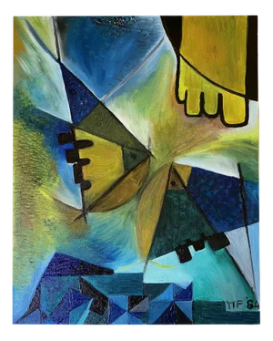 Ferdinando Meccani, Il Volo Uno, 1984, Oil on Canvas