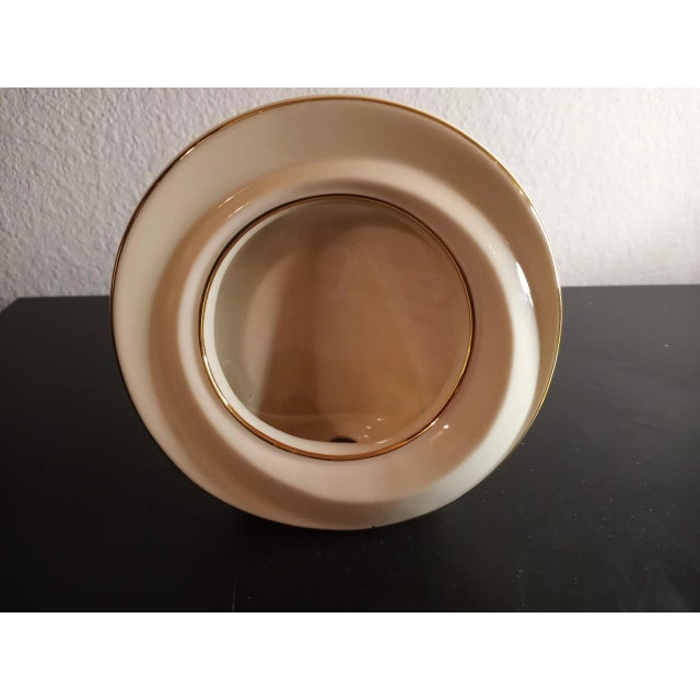 Lenox Cream & Gold Fine Porcelain Round Picture Frame For Sale - Image 4 of 4