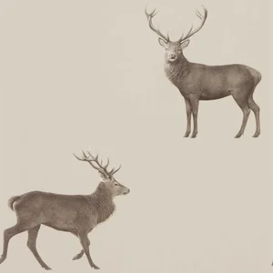 Sanderson Evesham Deer Wallpaper in Birch - a Sample