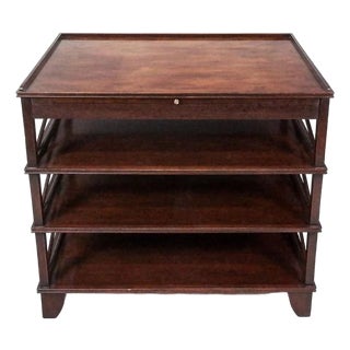 Regency Style Four Tier Mahogany Side Table For Sale