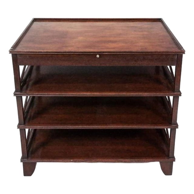 Regency Style Four Tier Mahogany Side Table For Sale