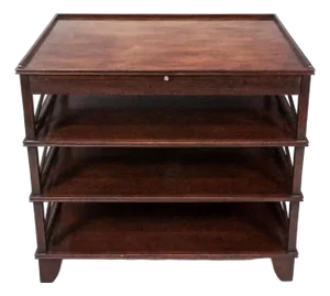 Regency Style Four Tier Mahogany Side Table
