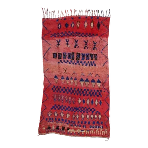 Vintage Red Boujad Moroccan Rug - 05'08 X 10'04