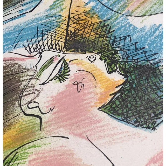 Andre Masson Lithograph Hand Signed Limited No. 108 Original W/Archival Frame For Sale - Image 4 of 6