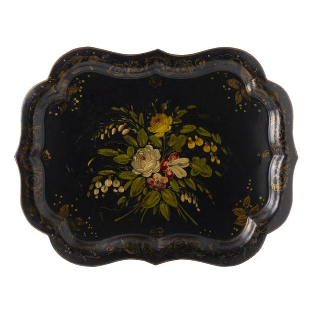 Antique European Tray in Metal, 1800s For Sale