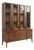 Broyhill Saga Vintage Mid Century Modern Two Piece Buffet and Hutch China Cabinet C. 1960s, Attributed For Sale