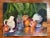 Vintage impressionist oil painting of a still life with onions and glassware. Very well done, illegible signature to the...