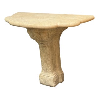 Dennis and Leen Pietra Stone Console Table For Sale
