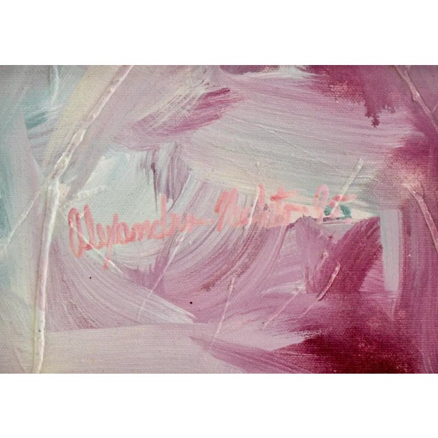 Large Alexandra Nechita Acrylic on Canvas Painting, "8mm, Looking Ahead" For Sale - Image 4 of 7