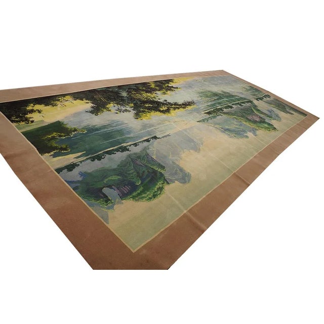 Vintage 1980 Chinese Scenic Carpet ( 8'2" x 18'6" - 250 x 565 )