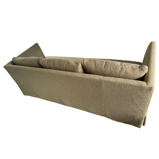 Contemporary Lee Industries 3381-03 Bench Seat Sofa in Decker Sage For Sale - Image 3 of 10