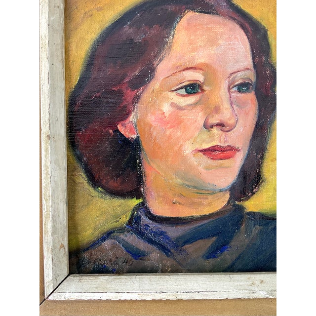 Vintage Original Oil Portrait on Canvas For Sale - Image 12 of 12