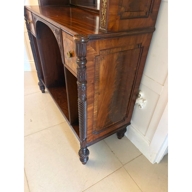 Antique Regency Open Bookcase in Rosewood with Brass Inlaid, 1820 For Sale - Image 14 of 18