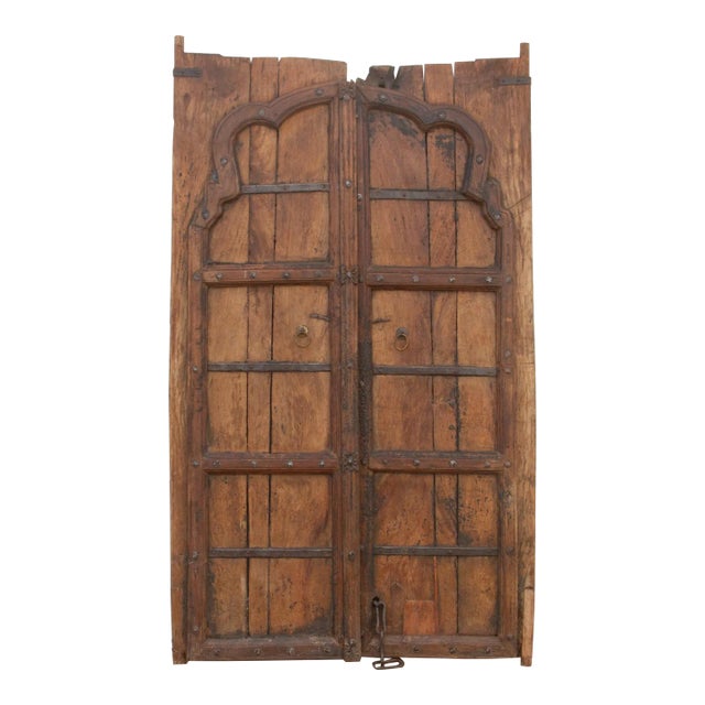 Early 1800's Moorish Arched Antique Door For Sale