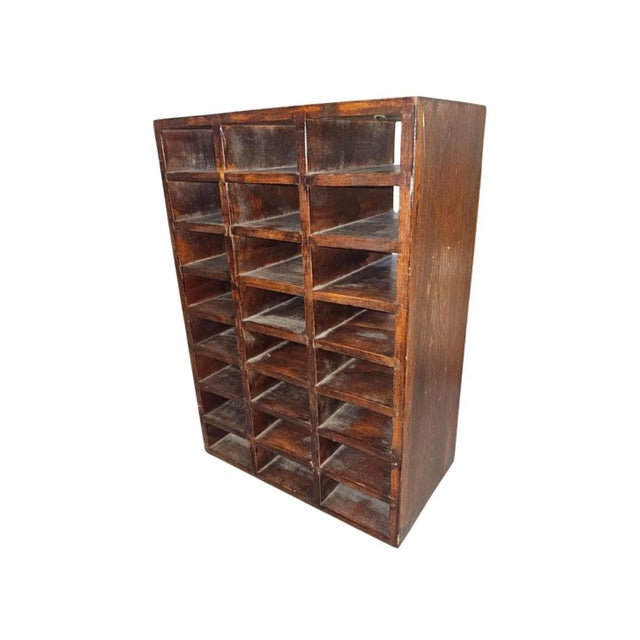 A Mid-Century Media and The Like Double Sided Storage Shelf in sturdy condition.