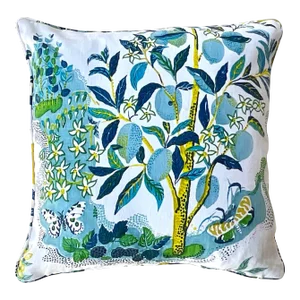 Custom Costal Schumacher “Citrus Garden” Throw Pillow