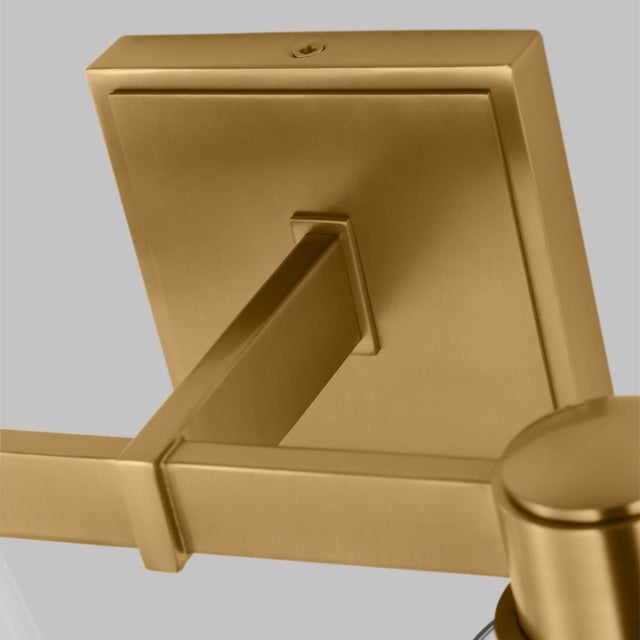 Chapman & Myers by Visual Comfort Studio Alessa 2-Light Bath Vanity Sconce in Burnished Brass For Sale - Image 9 of 10