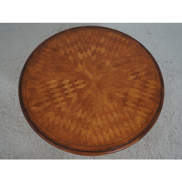 Jonathan Charles Round English Style Drum Table For Sale In Philadelphia - Image 6 of 18