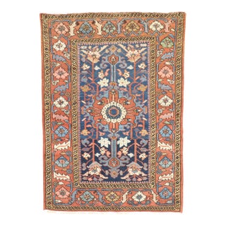 Antique Zabihi Collection Persian Heriz Scatter Rug - 3'4" x 4'6" For Sale