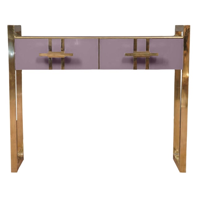 Pastel Purple Desk in Murano Glass from Justfurnituress SRL For Sale - Image 9 of 9