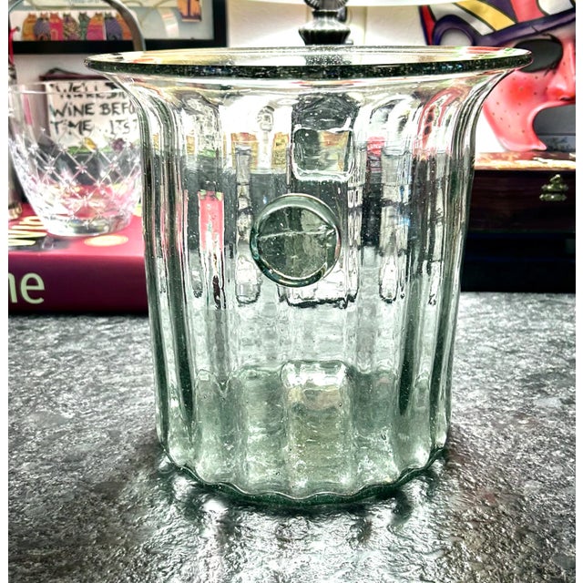 Art Deco Vintage Art Deco Glass Champagne and Wine Chiller For Sale - Image 3 of 5