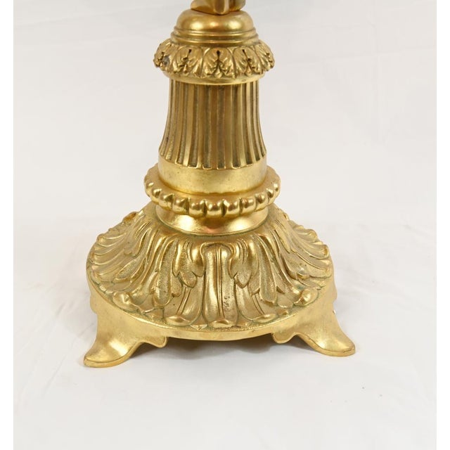 Gilt Bronze Candelabras Figural Cherub Ormolu, Set of 2 For Sale - Image 15 of 16