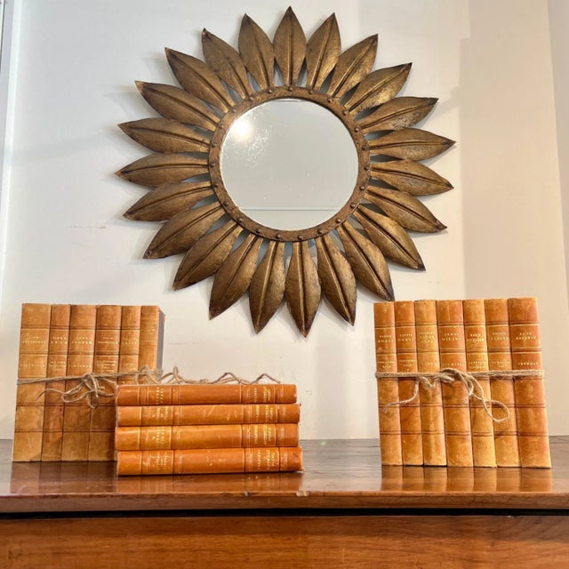 French Early 20th Century Large Gilded Iron Leaf Mirror For Sale - Image 3 of 5