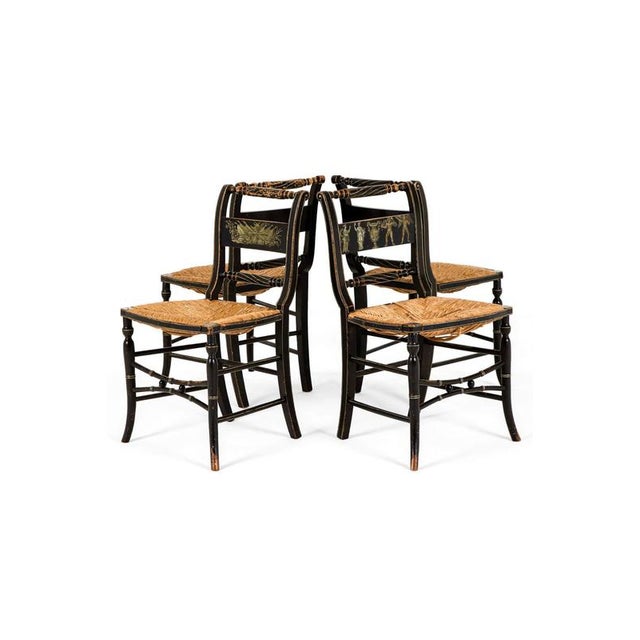 Painted Regency Chairs, Set of 4 For Sale - Image 4 of 18