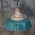 Vintage Industrial French Green Enamel Wall Light from Sammode, France For Sale - Image 4 of 5
