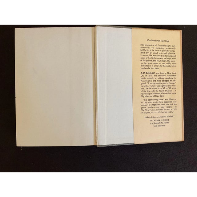 Mid 20th Century "The Catcher in the Rye" Novel by J. D. Salinger (1951) With Original Dust Jacket For Sale - Image 5 of 12