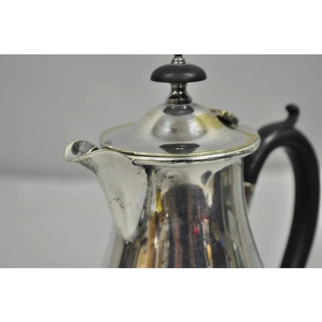Mid 20th Century Vintage English Sheffield Victorian Silver Plated Small Coffee Tea Pot Creamer For Sale - Image 5 of 11