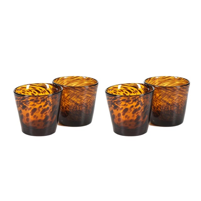 Sahara Tortoise Tumbler, Set of 4 For Sale - Image 4 of 4