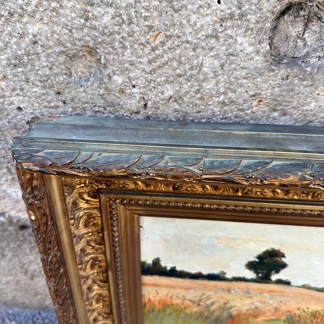 Fernand Quignon, Walking Through the Wheat Fields, 20th Century, Oil on Board, Framed For Sale - Image 18 of 18