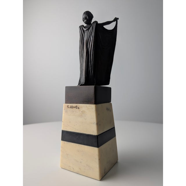 Carl Kauba, Articulated Sculpture of a Woman, 1900s, Bronze on Marble Base For Sale - Image 4 of 15