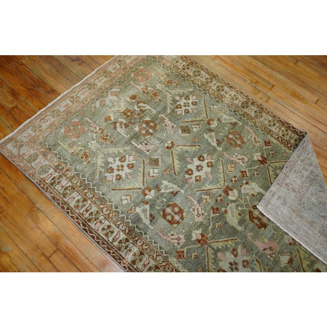 Gray Early 20th Century Persian Malayer Rug - 4'2" x 6'4" For Sale - Image 8 of 8