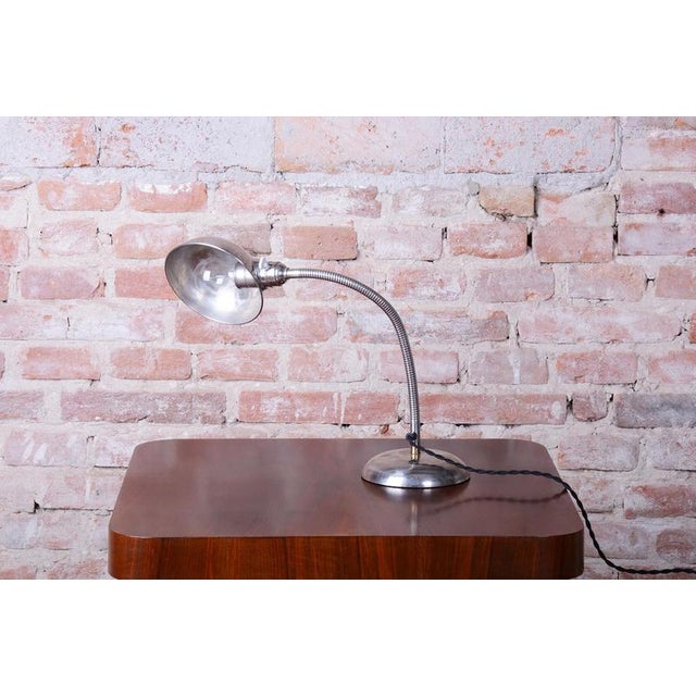 1930s Bauhaus Table Lamp in Chrome-Plated Steel by M. Prokop, Czech, 1930s For Sale - Image 5 of 12