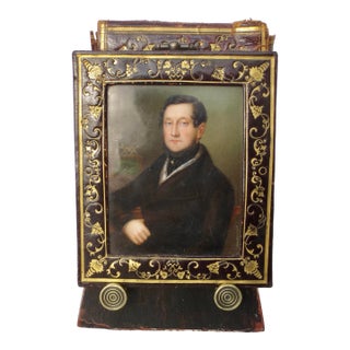 Johann Martin Morgenroth Porcelain Portrait 1847 For Sale