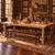 Ralph Lauren Style Rustic Ranch Oak Farm Table Faux Bois Legs - La Lune Collection 98” For Sale - Image 9 of 10
