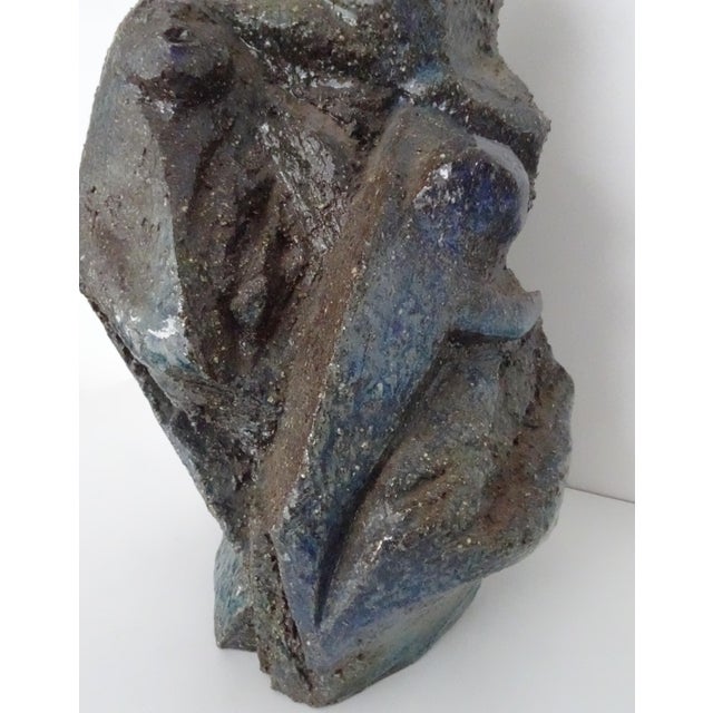 1960s Abstract Belgian Ceramic Sculpture of Mother with Child by Paul De Bruyne, 1960s For Sale - Image 5 of 18