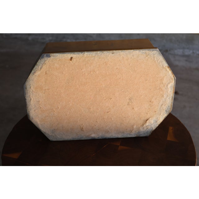 Unique English Antique Pewter and Brass Box For Sale - Image 15 of 18