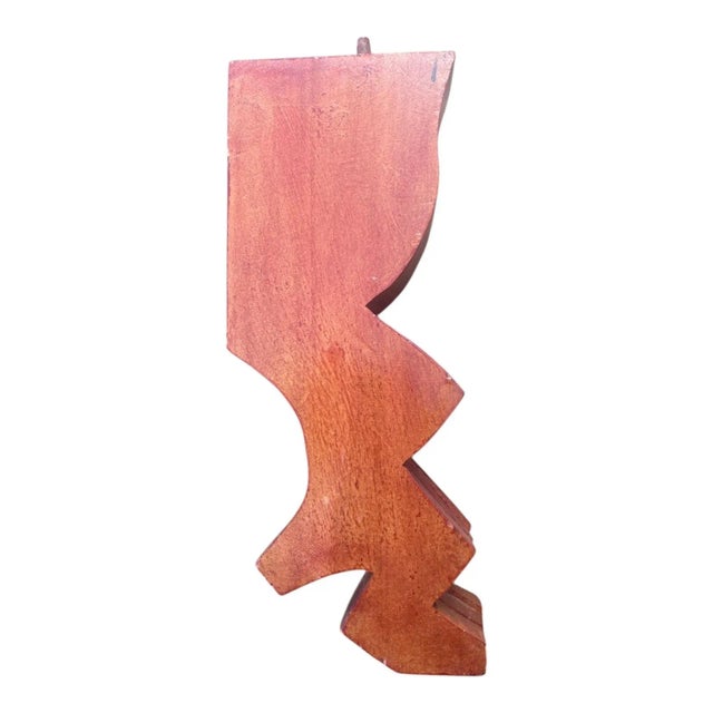 Vintage Hand Carved Wood Pedestal Stand Fiji Island Art Small Accent Table Decor For Sale - Image 12 of 15